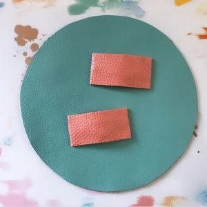 Super Sweet Leather Girls Hair Clippies Barrette